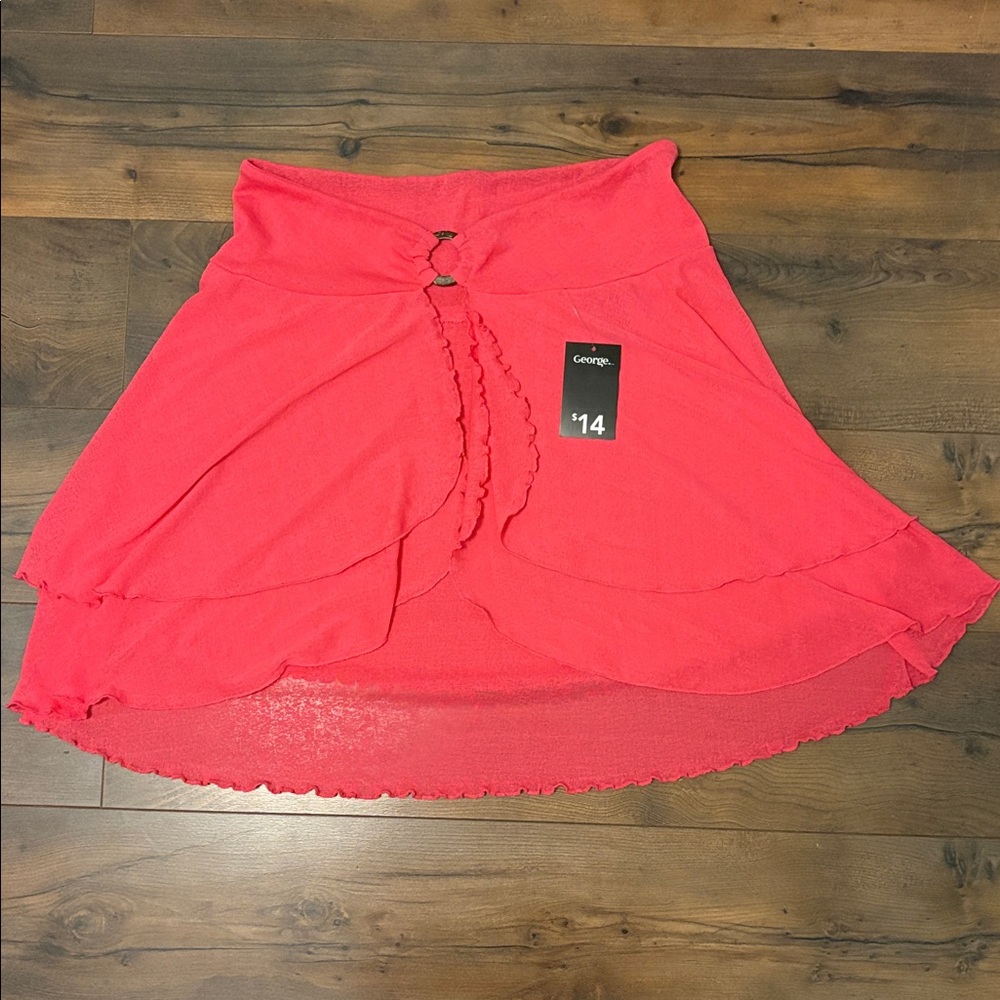 George Vibrant Pink Swimsuit Cover Up with Button Detail